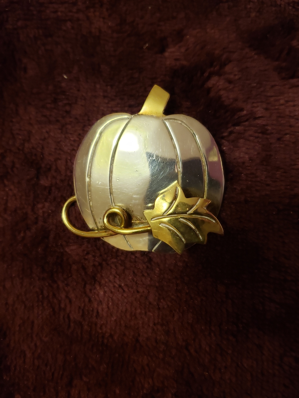 Vintage .925 STERLING SILVER **Pumpkin** Brooch/Pendant